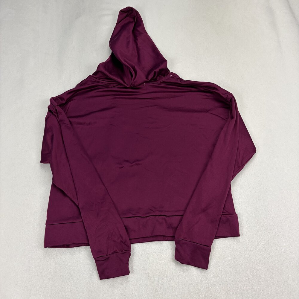Hurley Women's Lightweight Cropped Hoodie Pullover M Plum - Picture 3 of 10